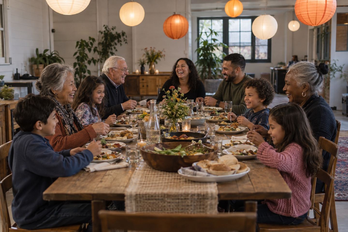 Three generations, one table